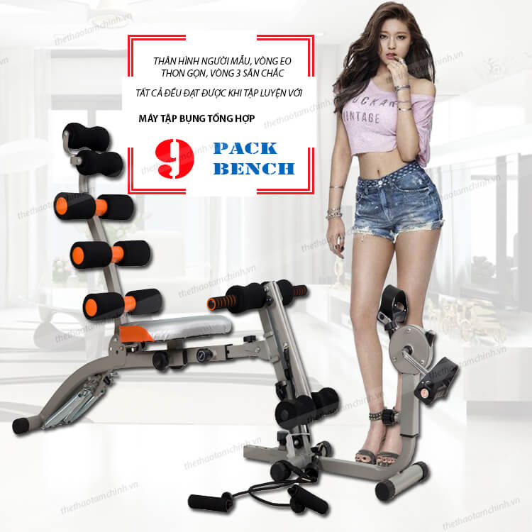 GHẾ TẬP BỤNG ĐA NĂNG 9 PACK BENCH