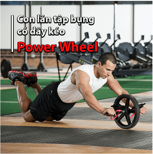 CON LĂN TẬP BỤNG CÓ DÂY KÉO POWER WHEEL